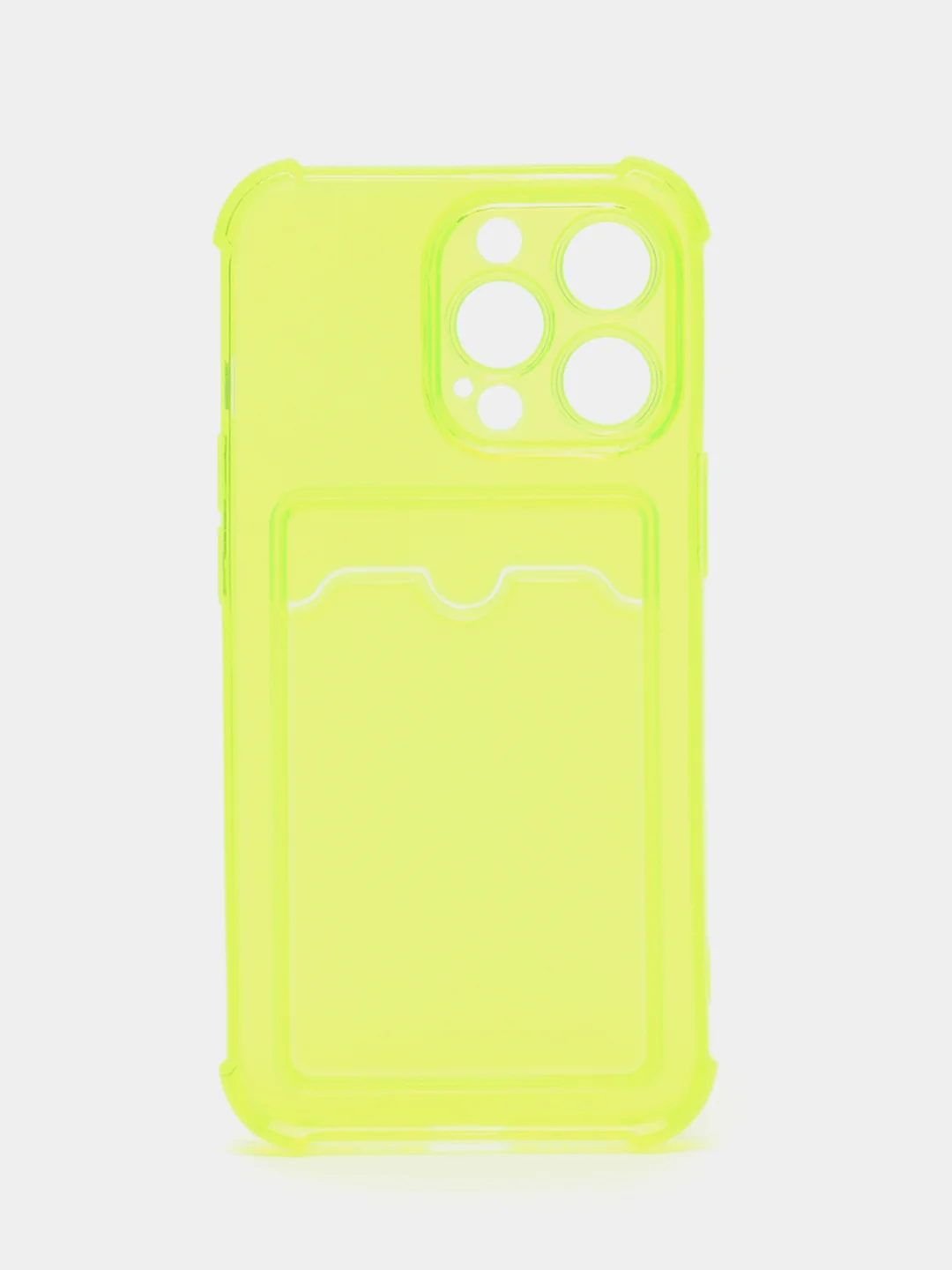Желтый чехол для iPhone XR, 11, 12, 13, 14, Pro, Pro Max, 7 / 8, 7 Plus, с карманом для карт