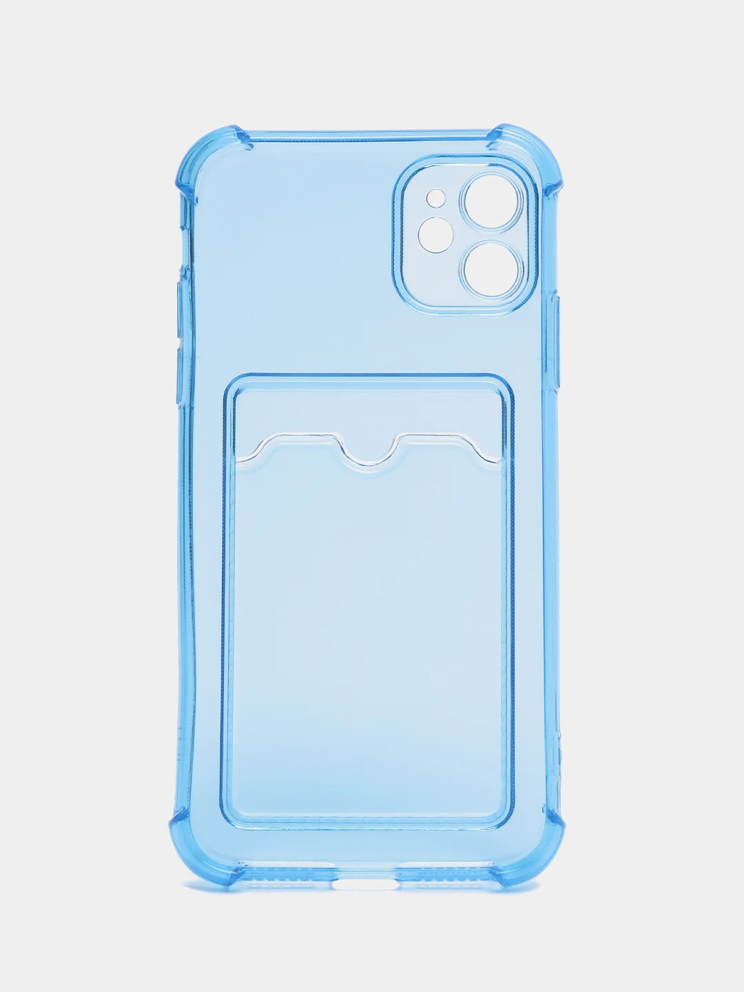 Синий чехол для iPhone XR, 11, 12, 13, 14, Pro, Pro Max, 7 / 8, 7 Plus, с карманом для карт