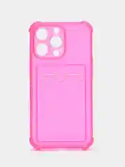 Фуксия чехол для iPhone XR, 11, 12, 13, 14, Pro, Pro Max, 7 / 8, 7 Plus, с карманом для карт