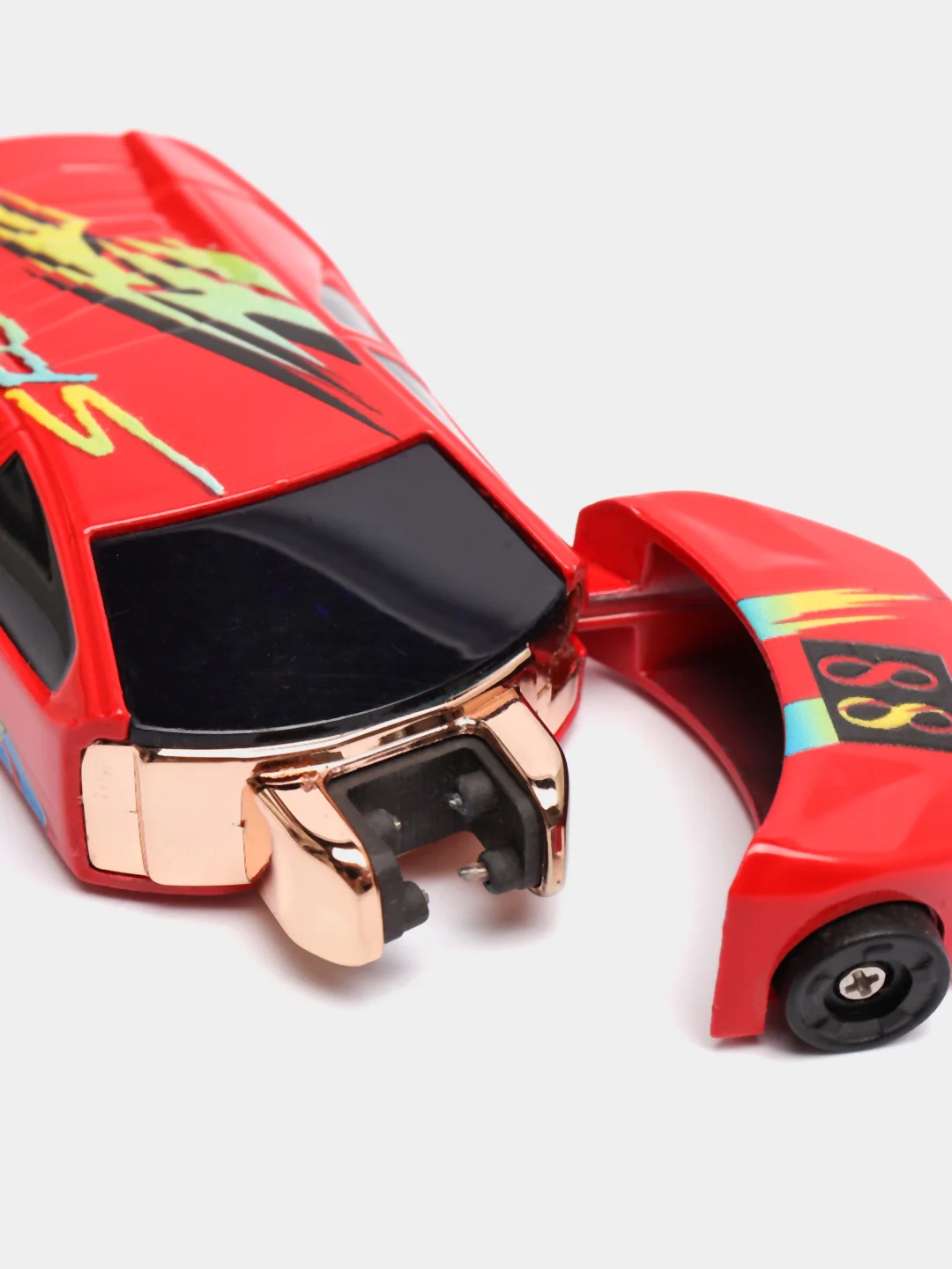 Красный индукционная USB зажигалка в виде гоночной машины