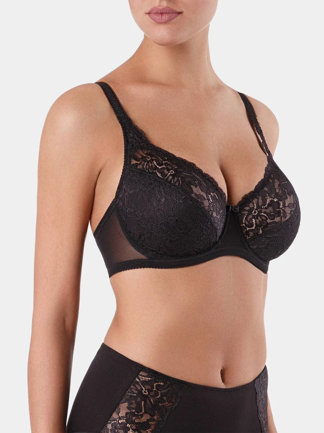 Черный бюстгальтер женский Conte Elegant Sensuelle, мягкая чашка