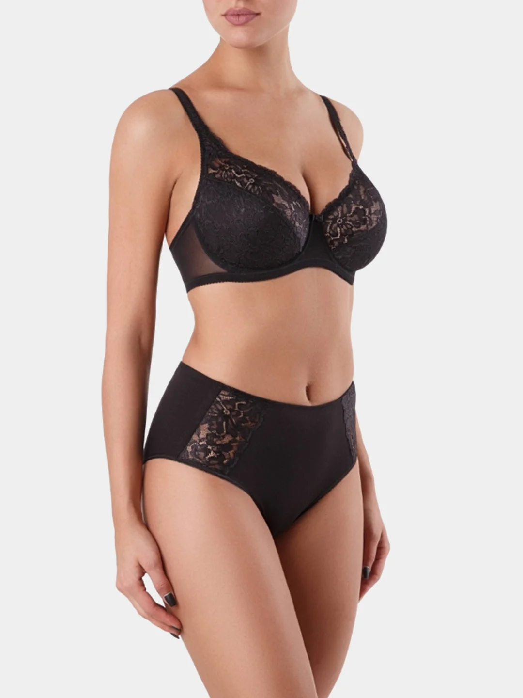 Черный бюстгальтер женский Conte Elegant Sensuelle, мягкая чашка