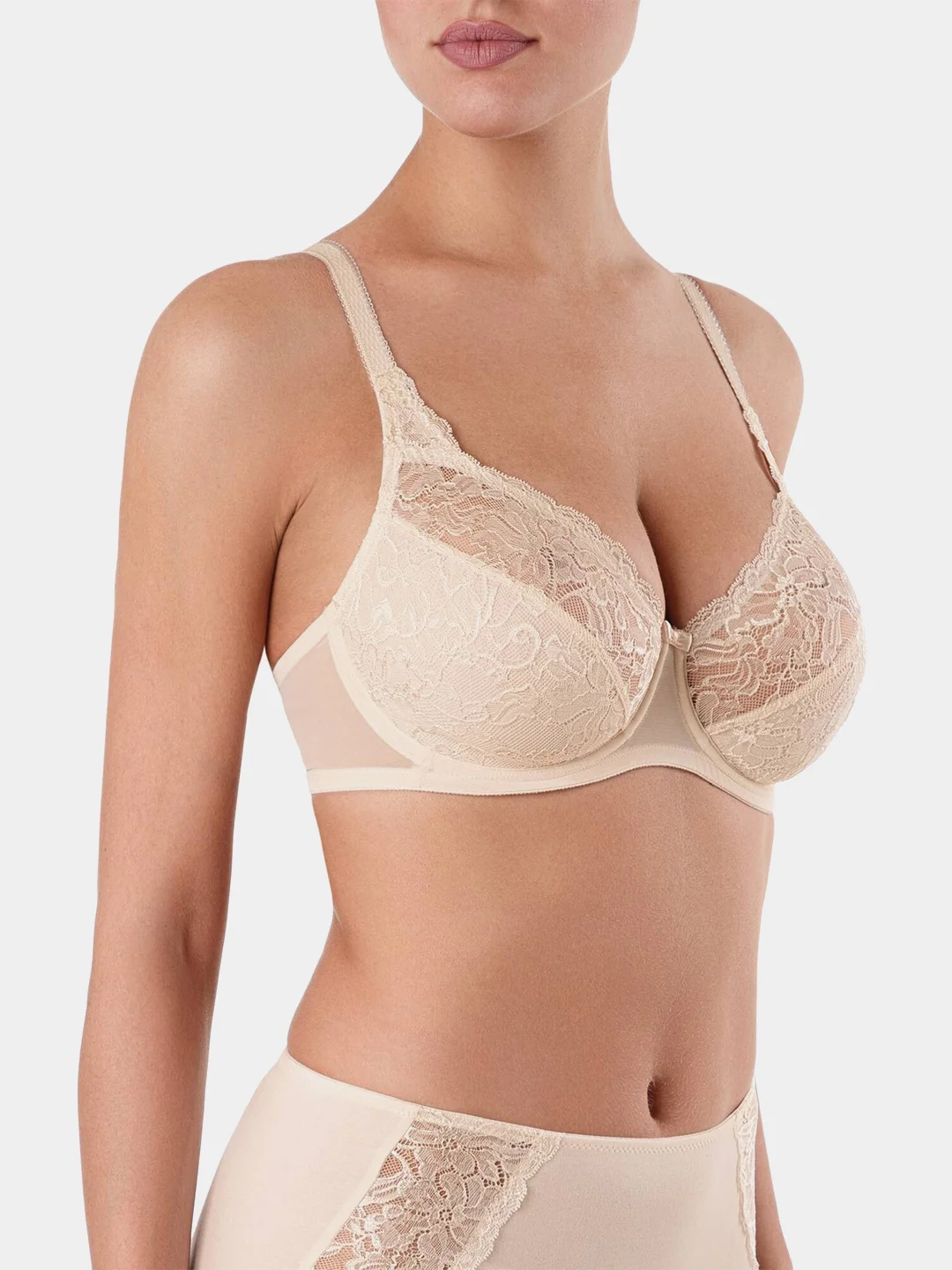 Бежевый бюстгальтер женский Conte Elegant Sensuelle, мягкая чашка