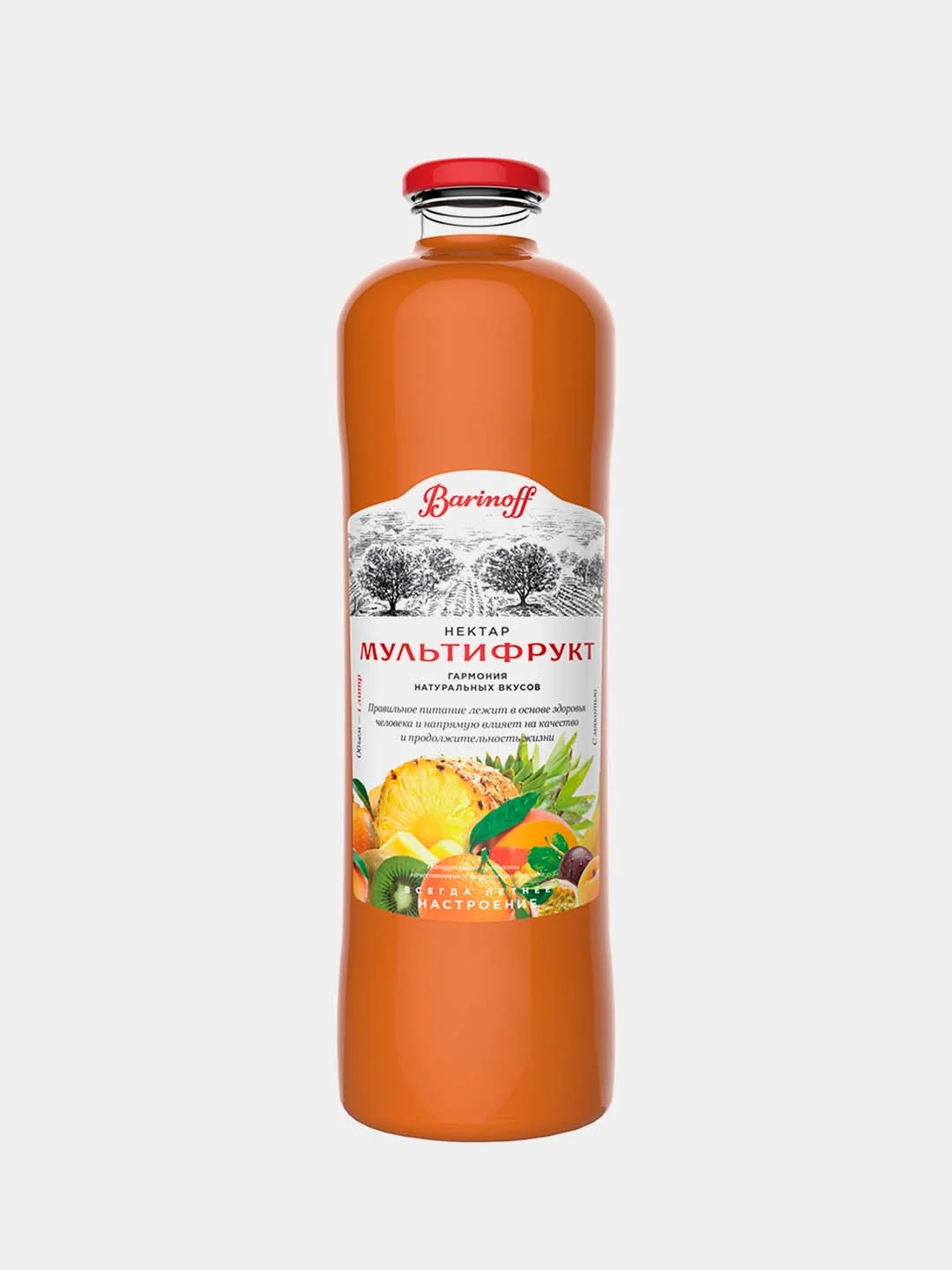 Нектар Barinoff "Мультифруктовый", с мякотью, 1 л