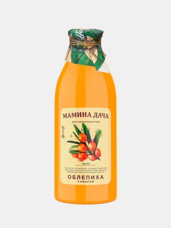 Нектар Мамина дача "Облепиховый", с мякотью, 0,75 л