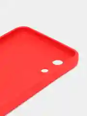Красный чехол силиконовый с принтом Samsung Galaxy A03 Core (самсунг)