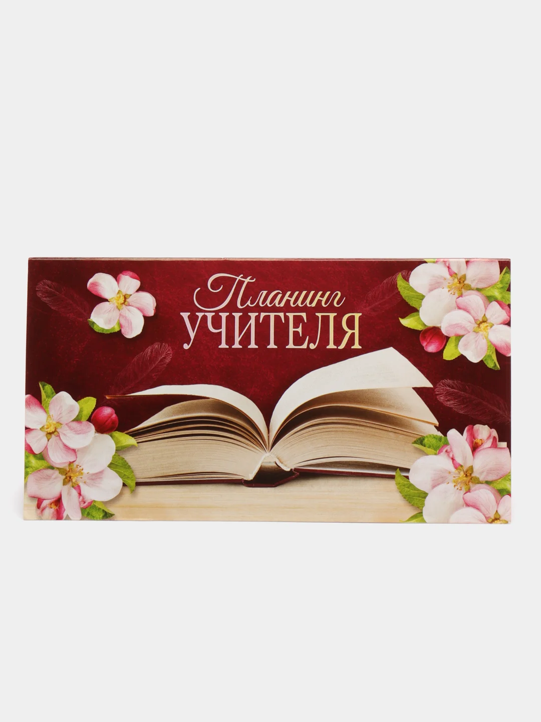 Бордовый подарочный набор Планинг и ручка Учителю