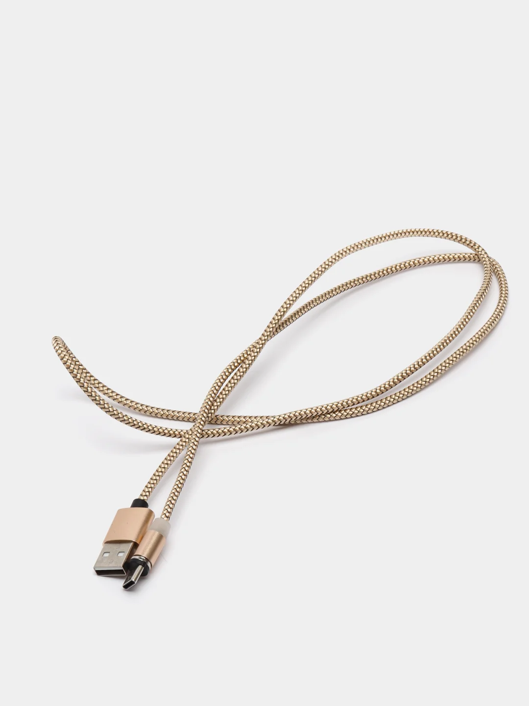 Золотой магнитный кабель зарядка 360 градусов MicroUSB, Type C, Lighting 1A
