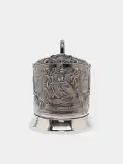 Подстаканник Кольчугинский мельхиор "Мудрый руководитель" никелированный