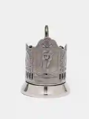 Подстаканник Кольчугинский мельхиор "Олимпийский мишка" никелированный