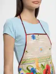 Лайм подарочный набор из рогожки: полотенце и фартук для кухни, рукавица, прихватка