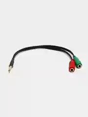 Красный аудио кабель-разветвитель для микрофона и наушников, 2*3.5 jack 3.5, 4pin jack