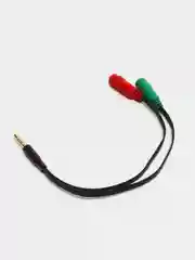 Красный аудио кабель-разветвитель для микрофона и наушников, 2*3.5 jack 3.5, 4pin jack