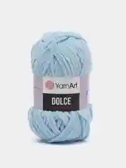Голубой пряжа YarnArt Dolce плюшевая, микрополиэстер, 100 г, 120 м