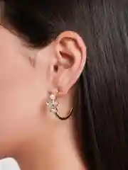 Женские серьги конго со стразами, большие серьги круглые, сережки