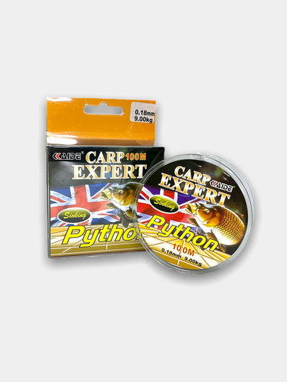 Леска для рыбалки CARP EXPERT Python, 100 м, 0,18 мм, 9 кг купить по цене  191 ₽ в интернет-магазине KazanExpress