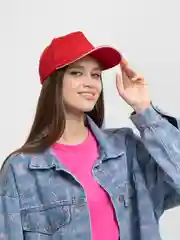 Красный кепка-бейсболка, унисекс, спортивная, летняя