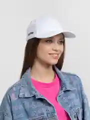 Белый кепка с текстовым принтом