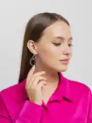 Серебряный моносерьга-кафф "Змея"