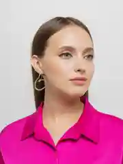 Золотой моносерьга-кафф "Змея"