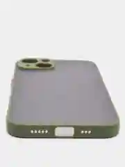 Оливковый чехол с защитой камеры iPhone 13/13 pro/13 mini/11/12, 12 promax, XR, 7, 8, se2