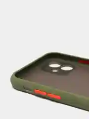 Оливковый чехол с защитой камеры iPhone 13/13 pro/13 mini/11/12, 12 promax, XR, 7, 8, se2