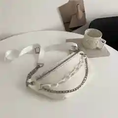 Белый поясная сумка из эко-кожи, 3 цвета