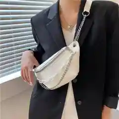 Белый поясная сумка из эко-кожи, 3 цвета