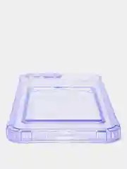 Лавандовый чехол iPhone 11, 15 Pro, 14 Max, 13, 12, XR, XS, 6, 7, 8 Plus, SE, с карманом для карт, прозрачный