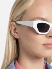 Белый женские солнцезащитные очки с UF-защитой, унисекс