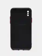 Черный чехол для айфон, с карманом для карт 11, 12 PRO MAX, 13