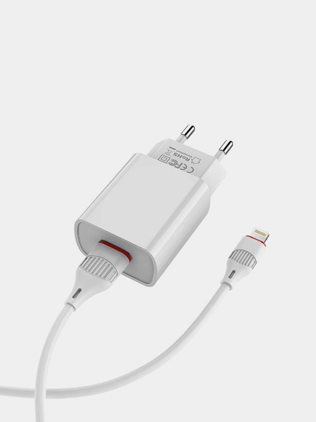 Сетевое зарядное устройство Borofone BA20A (1xUSB, 2.1А + кабель Apple  Lightning) купить по цене 319 ₽ в интернет-магазине Магнит Маркет