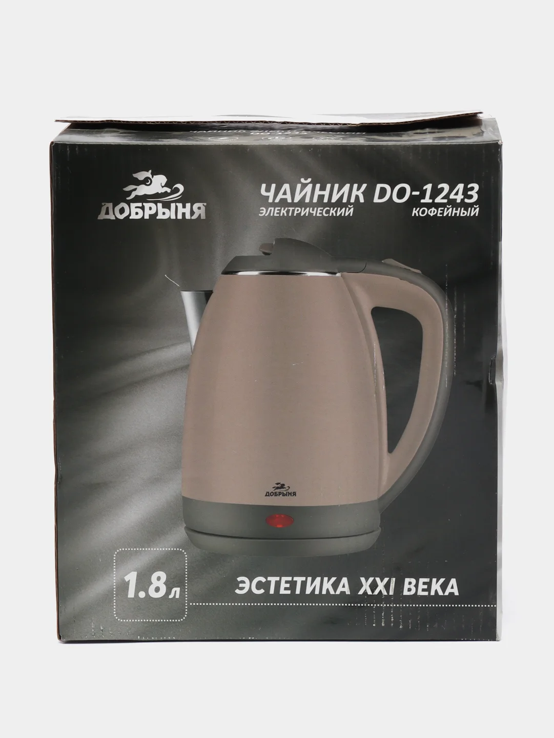 Чайник электрический "Добрыня", DO-1243DG, кофейный