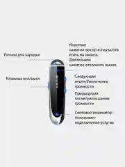 Черный беспроводная Bluetooth-гарнитура автомобильная