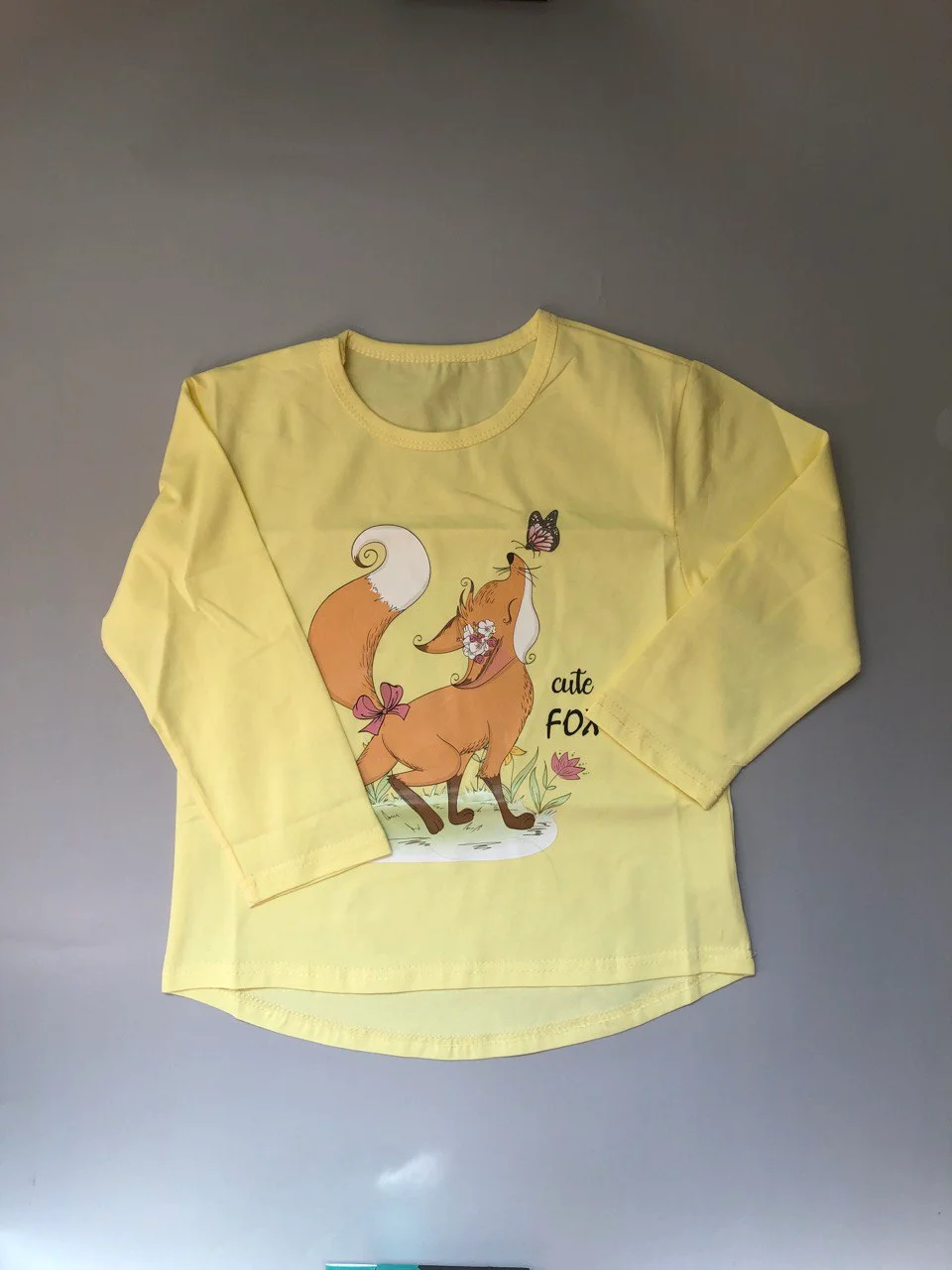 Желтый детская футболка с длинным рукавом, 4, 5, 6, 7 лет