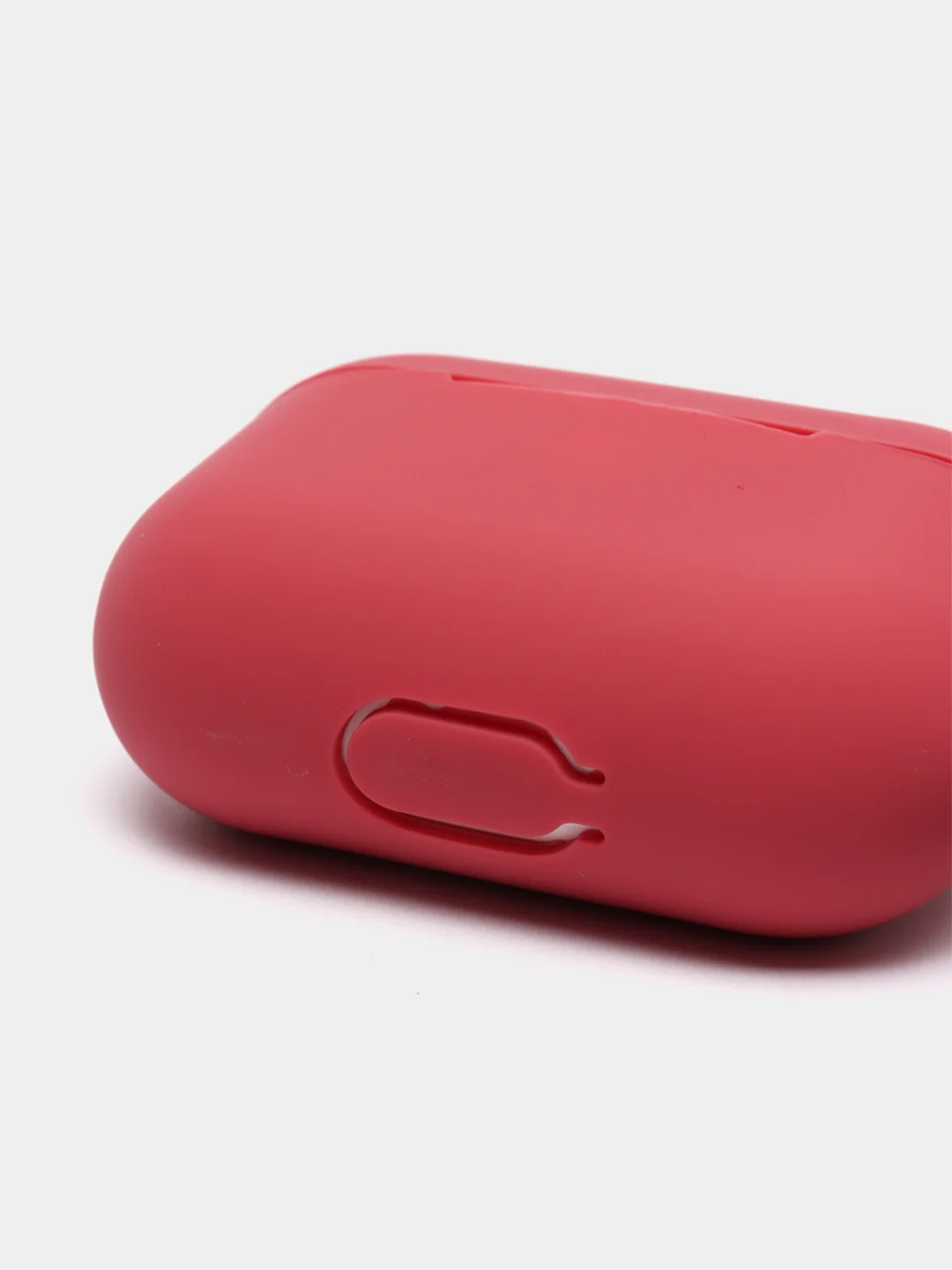 Багровый силиконовый чехол для Airpods Pro, с карабином