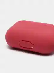 Багровый силиконовый чехол для Airpods Pro, с карабином