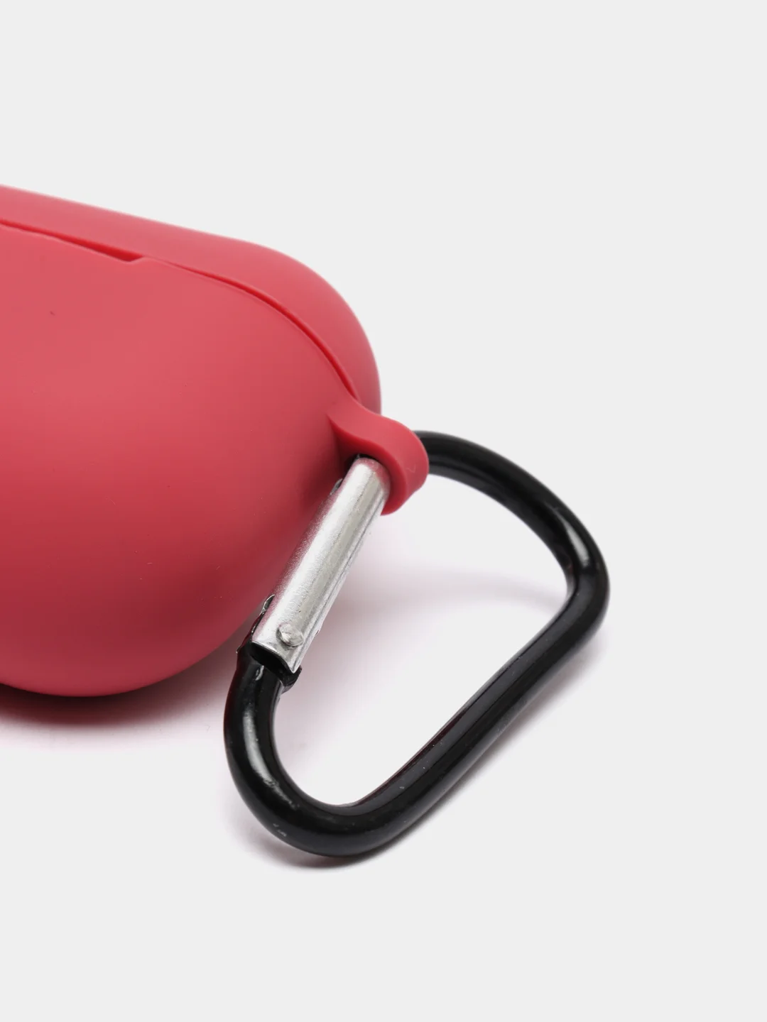 Багровый силиконовый чехол для Airpods Pro, с карабином