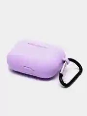Фиолетовый силиконовый чехол для Airpods Pro, с карабином