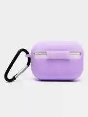 Фиолетовый силиконовый чехол для Airpods Pro, с карабином
