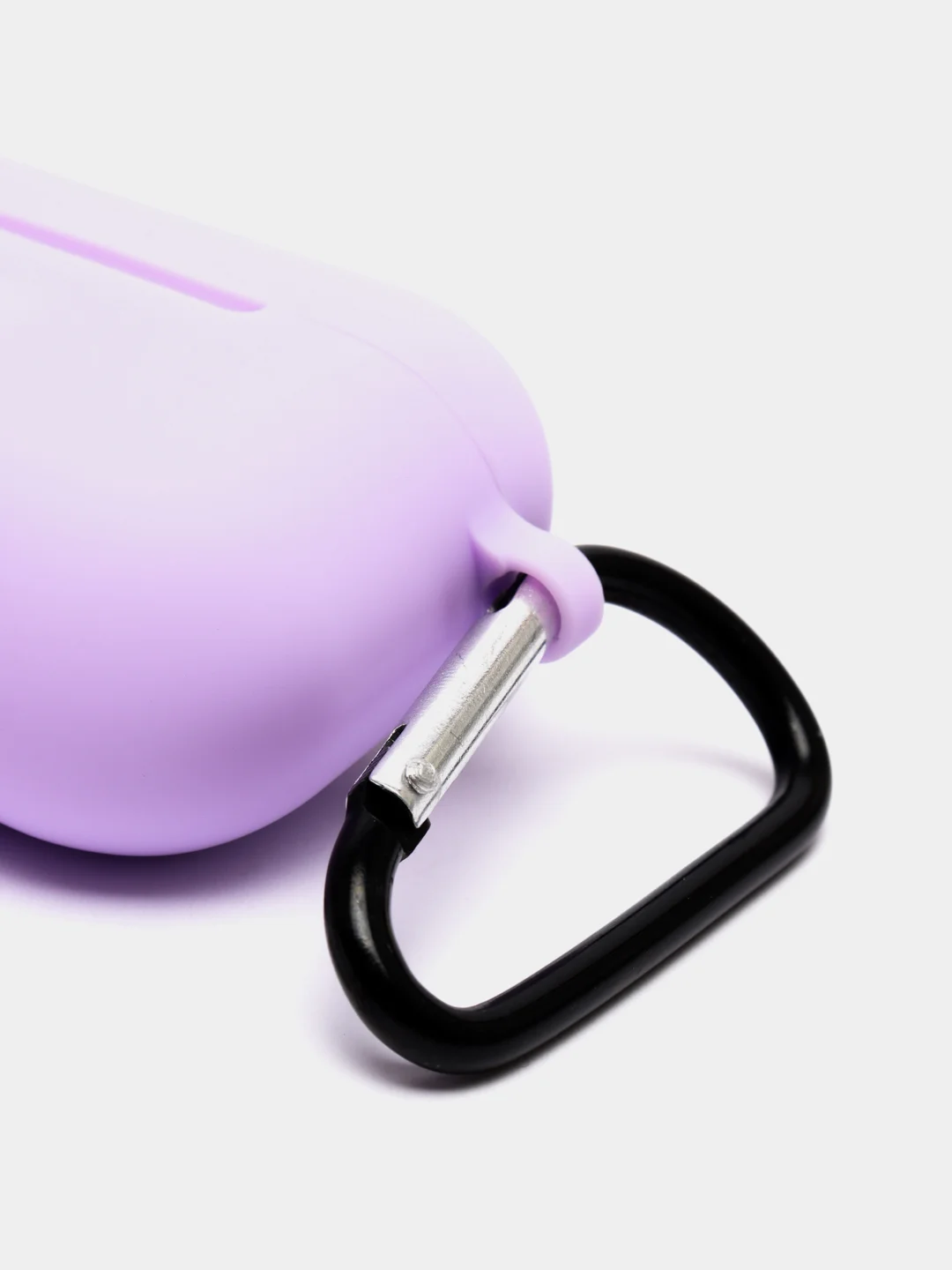 Фиолетовый силиконовый чехол для Airpods Pro, с карабином