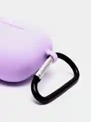 Фиолетовый силиконовый чехол для Airpods Pro, с карабином