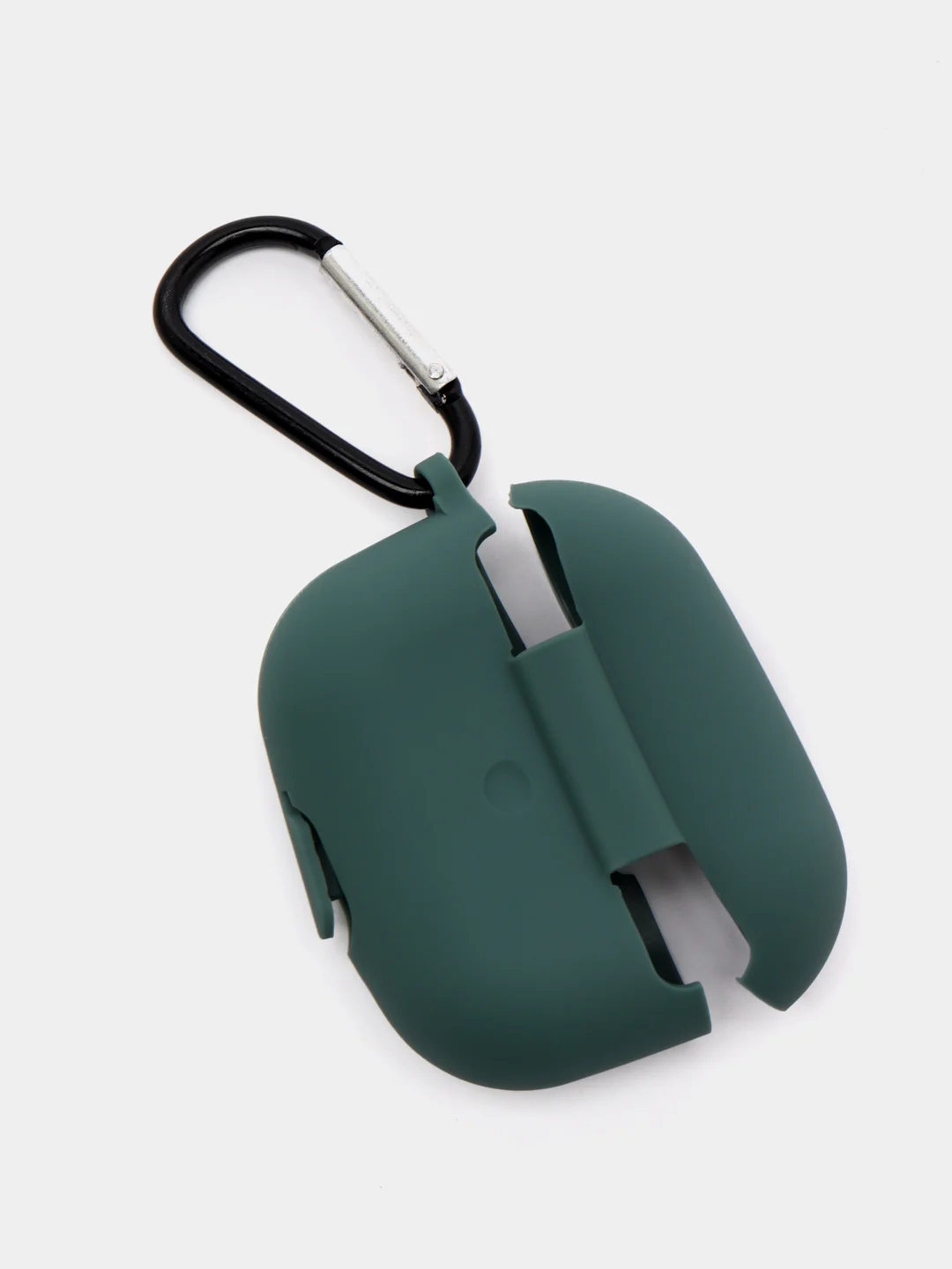 Лесной зеленый силиконовый чехол для Airpods Pro, с карабином
