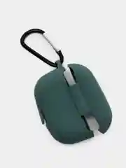 Лесной зеленый силиконовый чехол для Airpods Pro, с карабином