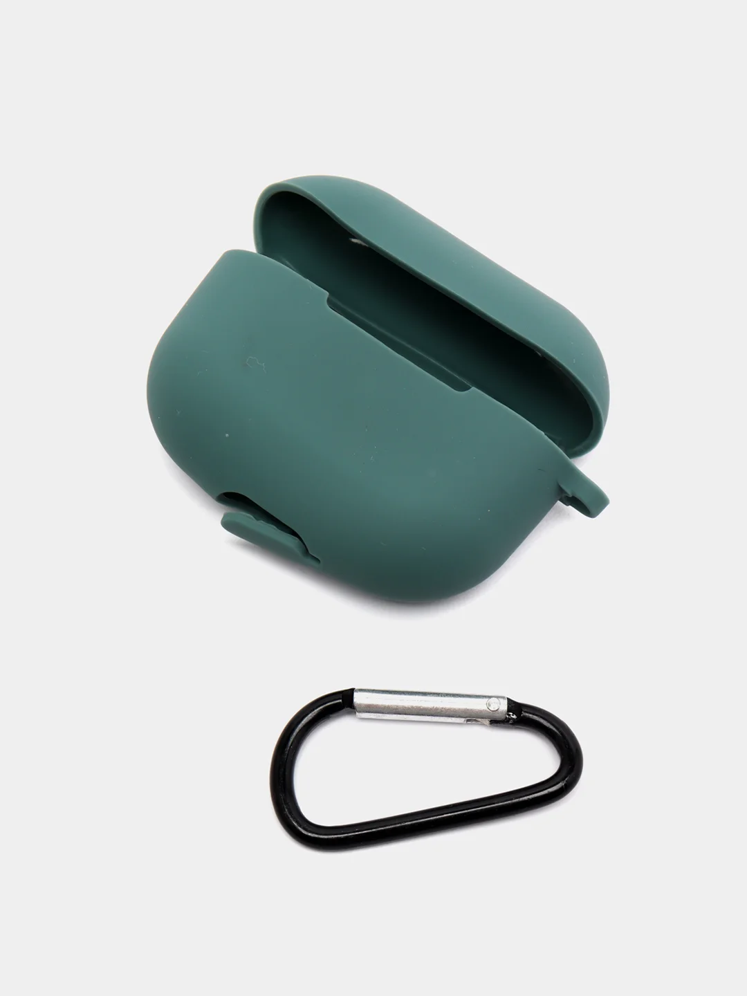 Лесной зеленый силиконовый чехол для Airpods Pro, с карабином