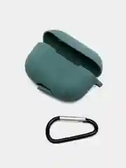 Лесной зеленый силиконовый чехол для Airpods Pro, с карабином