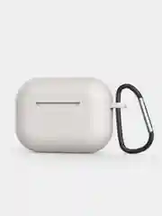Серый силиконовый чехол для Airpods Pro, с карабином