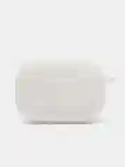 Белый силиконовый чехол для Airpods Pro, с карабином