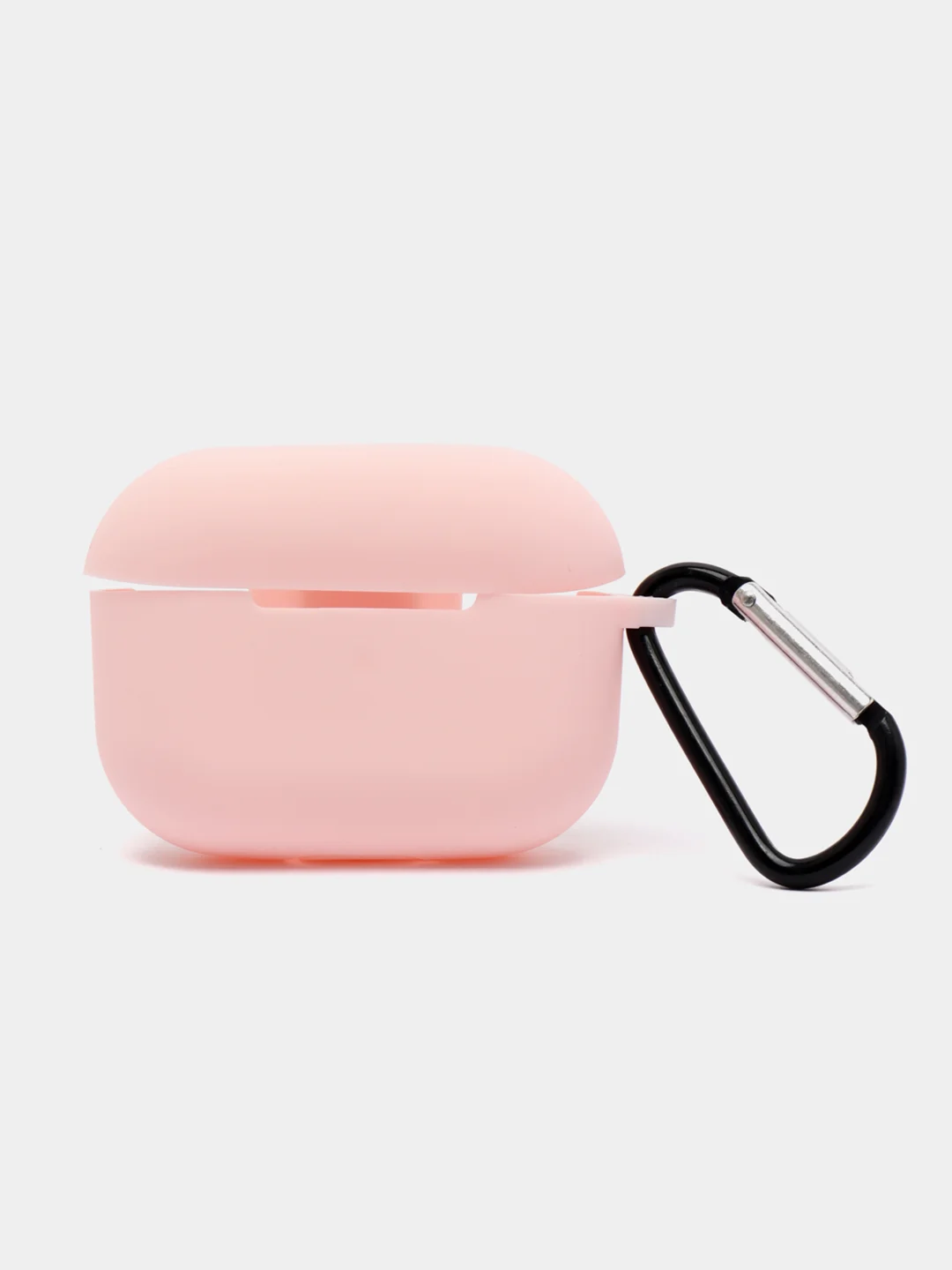 Розовый силиконовый чехол для Airpods Pro, с карабином