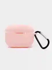 Розовый силиконовый чехол для Airpods Pro, с карабином